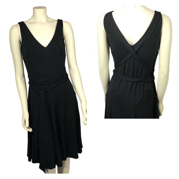 Lauren Ralph Lauren black sleeveless criss cross dress size small - Picture 1 of 11